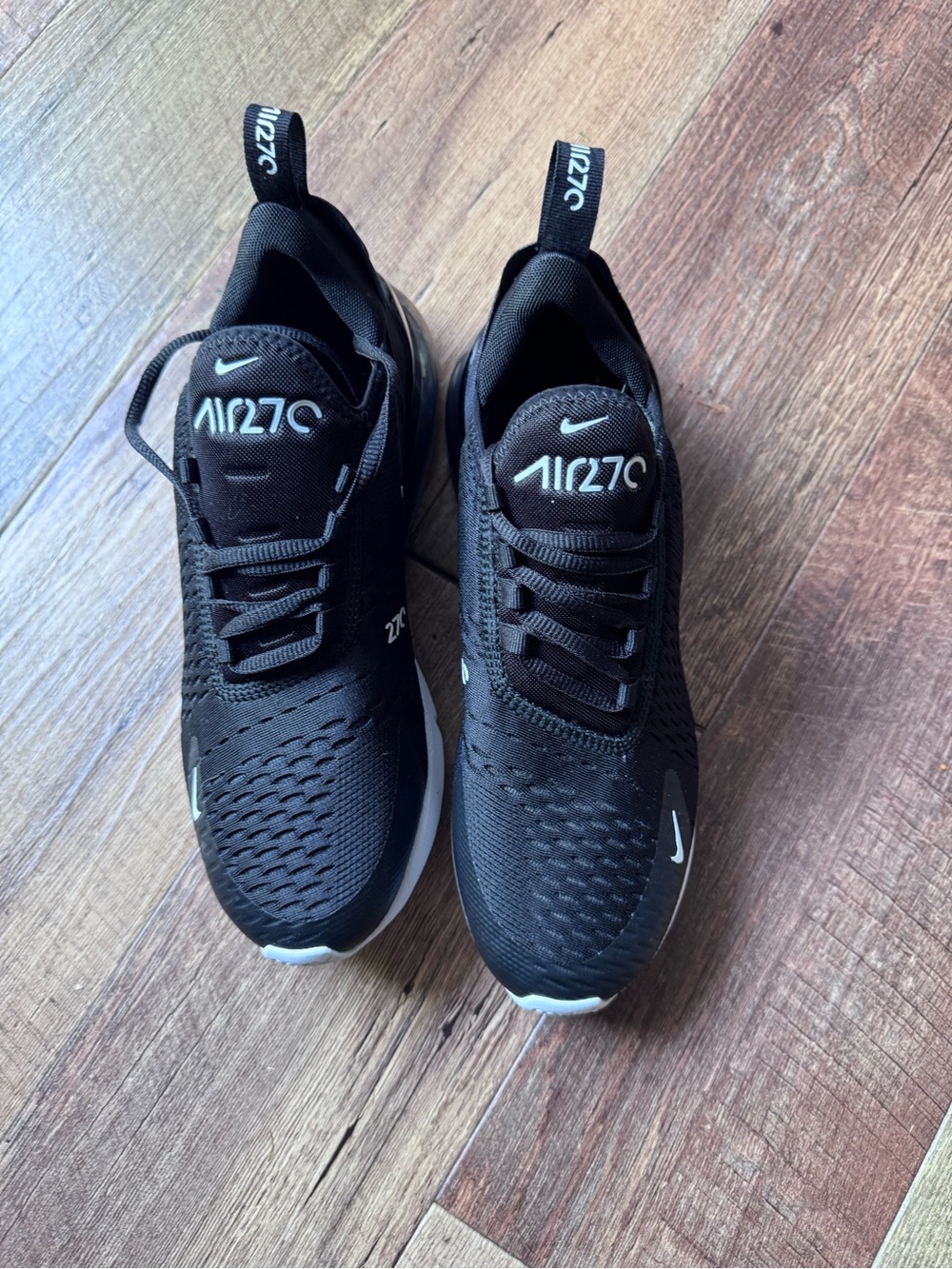 Nike Black and White Air270 Running Shoes